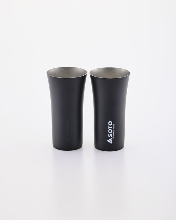 数量限定】ステンレスビアタンブラー ブラック 400ml 2本ギフトセット