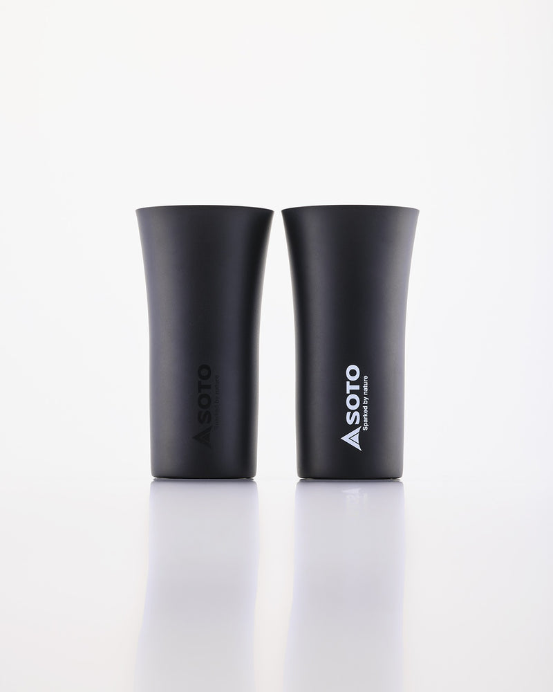 数量限定】ステンレスビアタンブラー ブラック 400ml 2本ギフトセット